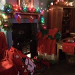 inside the Christmas cottage